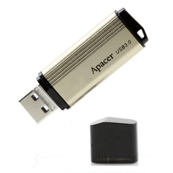 Apacer USB flash disk, USB 3.0, 32GB, AH353, zlatý, AP32GAH353C-1, USB A, s krytkou, DOPREDAJ