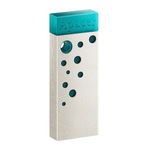Apacer USB flash disk, USB USB 2.0, 32GB, AH11J, Turquoise green, AP32GAH11JG-1, USB A, dustproof,waterproof, DOPREDAJ