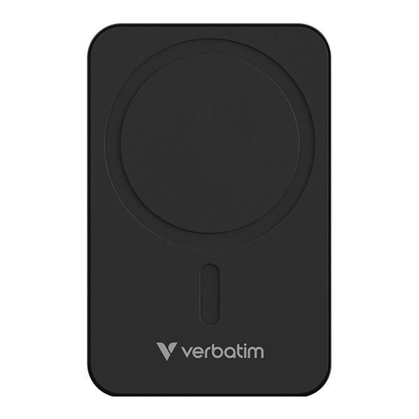 Verbatim power banka s bezdrôtovým nabíjaním 5V, nabíjanie telefónu, 32223, 20000mAh, magnetické pripevnenie, Čierna