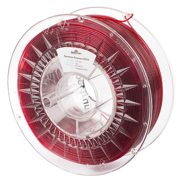 Spectrum Filament Premium PET-G 1000g, transparent red, DOPREDAJ