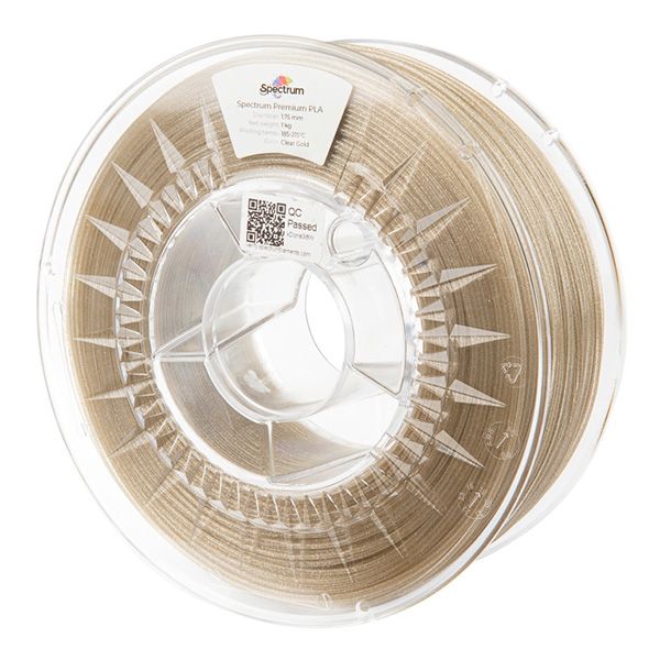 Spectrum Filament PLA Glitter 1000g, clear gold, DOPREDAJ