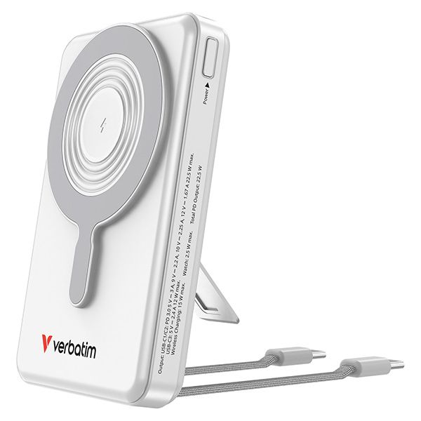 Verbatim power banka Charge ,n, Go 2C  Display s káblami 12V, nabíjanie telefónu, 32273, 10000mAh, magnetické pripevnenie, strie