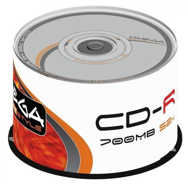 Omega Freestyle CD-R, OF50, 100, 700MB, 52x, 80min., 12cm, bez možnosti potlače, cake box, Standard, pre archiváciu dát, DOPREDA