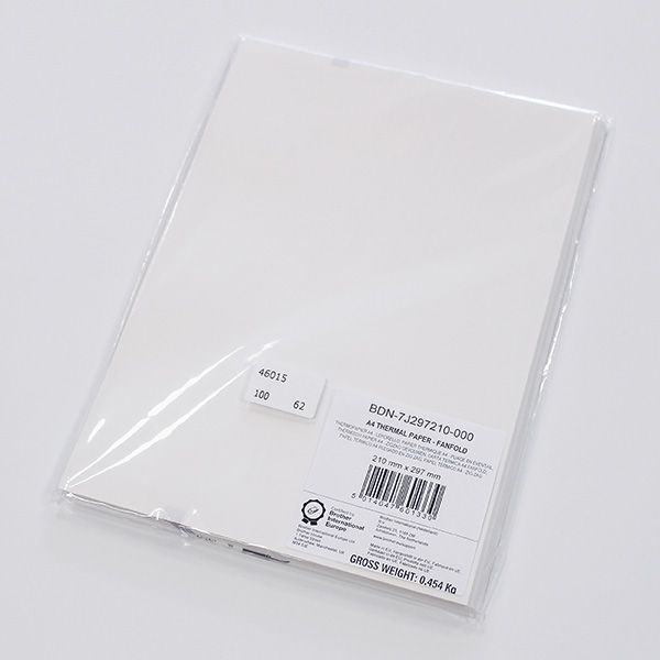 Brother Thermal Paper, prémiový, skladaný s perforáciou, BDN7J297210000, termo papier, biely, A4, 100 ks, termo