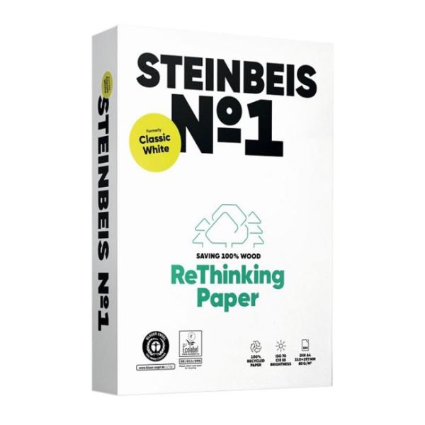 Kopírovací papier Steinbeis №1 recyklovaný A3, 80g CIE 55 