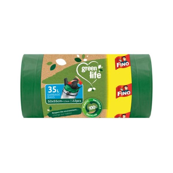 Vrecia zaväzovacie FINO Green Life Easy 35 ℓ, 22 mic., 50 x 55 cm (22 ks) 