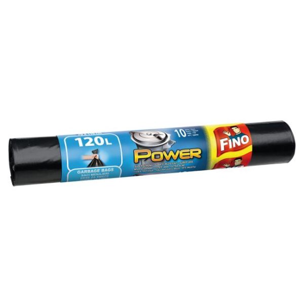 Vrecia zaväzovacie FINO Power 120 ℓ, 40 mic., 70 x 110 cm, čierne (10 ks) 