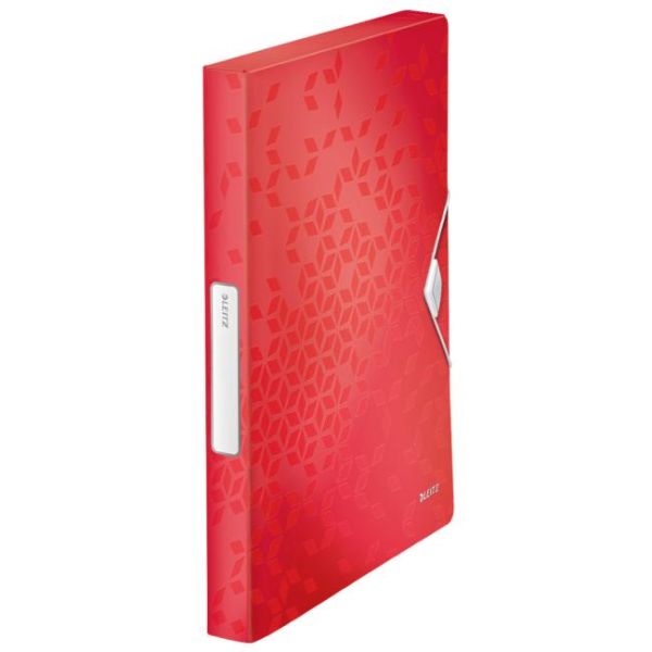 Plastový box s gumičkou Leitz WOW červený 