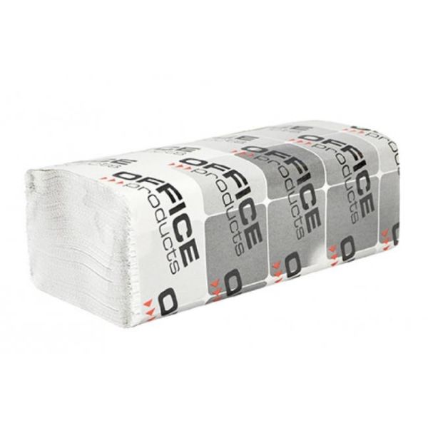 Papierové utierky Office Products ZZ 1-vrstvové biele recykel (20 bal.) 