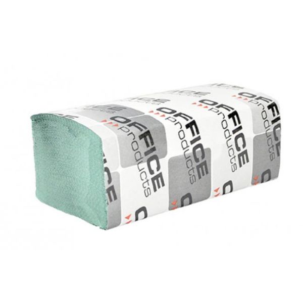 Papierové utierky Office Products ZZ 1-vrstvové zelené recykel (20 bal.) 4000 útržkov 
