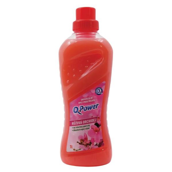 Q-Power UNI čistič na podlahy a povrchy 1 l - Ružová orchidea 