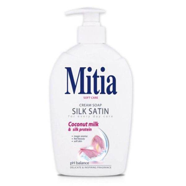 Tekuté mydlo Mitia Silk Satin s dávkovačom 500 ml