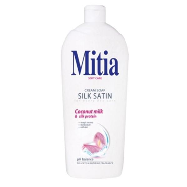 Tekuté mydlo náhradná náplň Mitia Silk Satin s kokosovým mliekom 1l