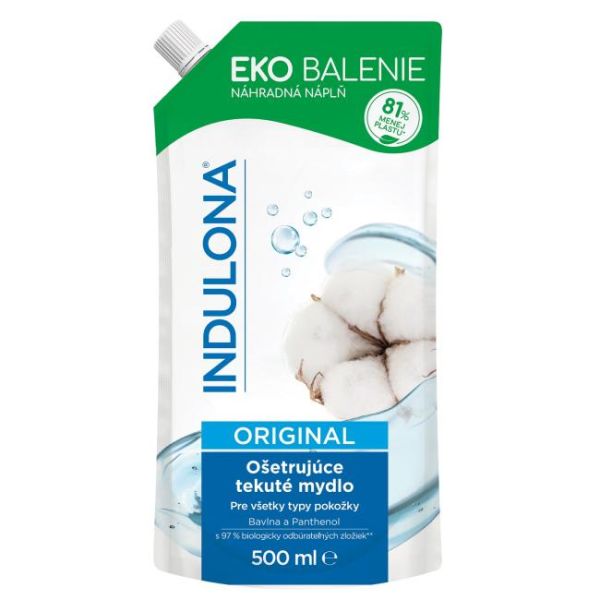 Tekuté mydlo INDULONA náhradná náplň 500ml Original 