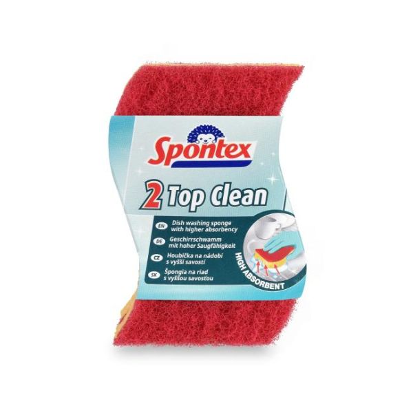 Hubka na riad viskózna Spontex Top Clean 2 kusy 