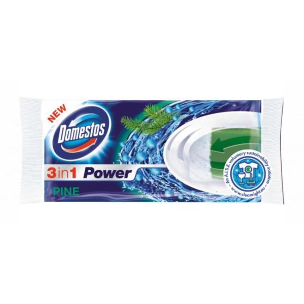 Domestos 3 in1 WC blok NÁHRADNÝ tuhý Pine 35 g 