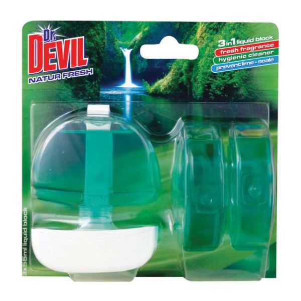 Dr. Devil závesný WC gél 3 x 55 ml - Natur Fresh 