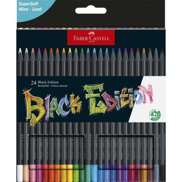 Farbičky Faber Castell Black Edition, 24 ks 