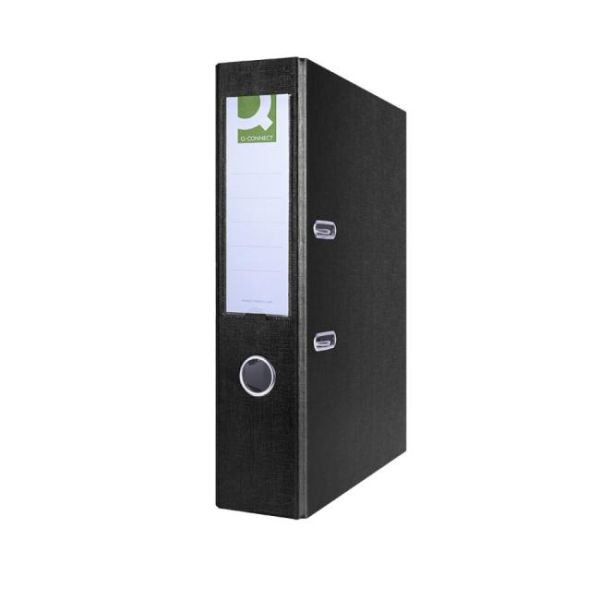 Zakladač pákový Q-CONNECT poloplastový 7,5cm čierny 