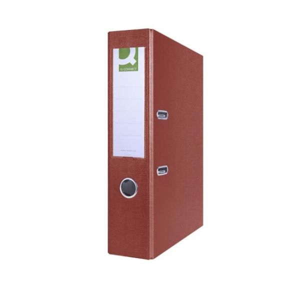 Zakladač pákový Q-CONNECT poloplastový 7,5cm bordó 