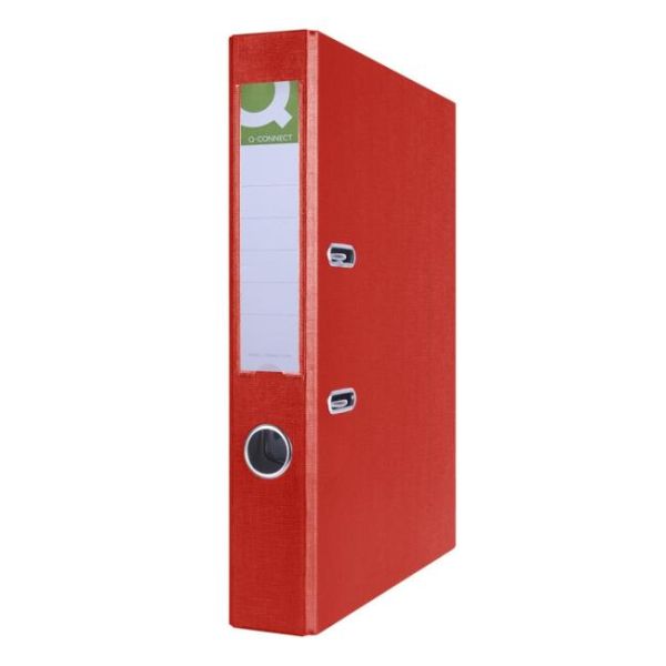 Zakladač pákový Q-CONNECT poloplastový 5cm červený 