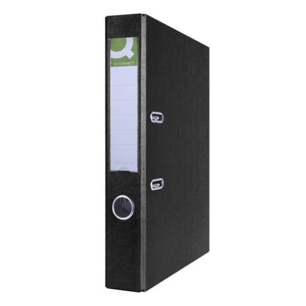 Zakladač pákový Q-CONNECT poloplastový 5cm čierny 