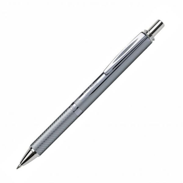 Gélový roller Pentel Energel Steel, strieborný 