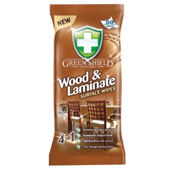 Green Shield čistiace utierky na drevo/laminát 50 kusov 