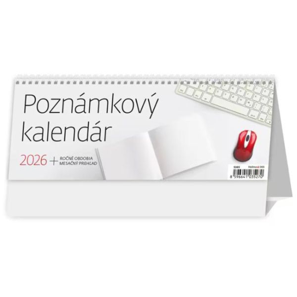 Stolový kalendár stĺpcový 24,6 x 9,6 cm - Poznámkový 2026 