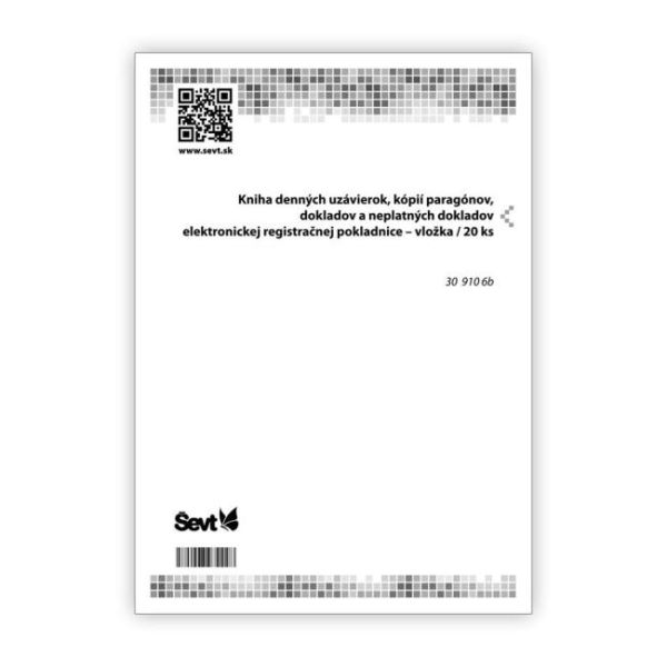 Kniha dennej uzávierky elektronickej reg.pokladnice - vložka 20ks 