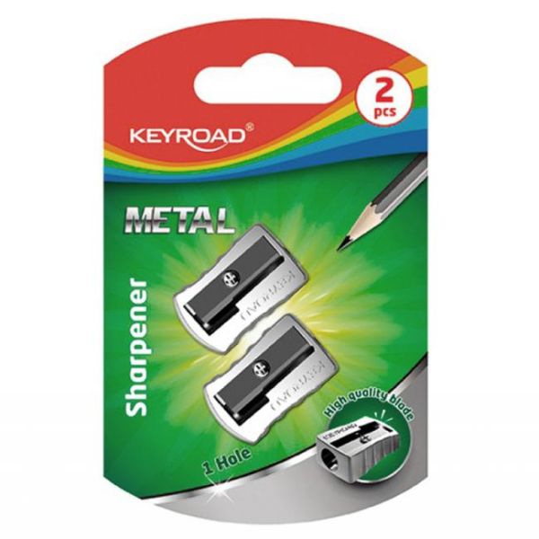 Strúhadlo KEYROAD Metal hliníkové, 2 ks, blister 
