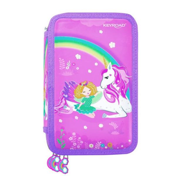 Peračník KEYROAD 2-zipsový plný, mix farieb 