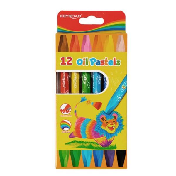 Olejové pastelky KEYROAD, 12 farieb 