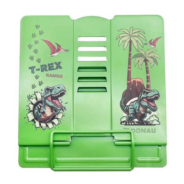 Stojan na knihy DONAU kovový, motív T-REX 