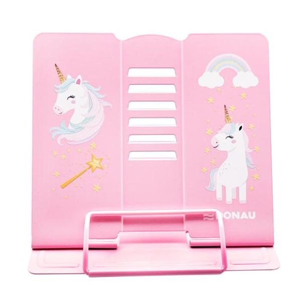 Stojan na knihy DONAU kovový, motív Jednorožec 