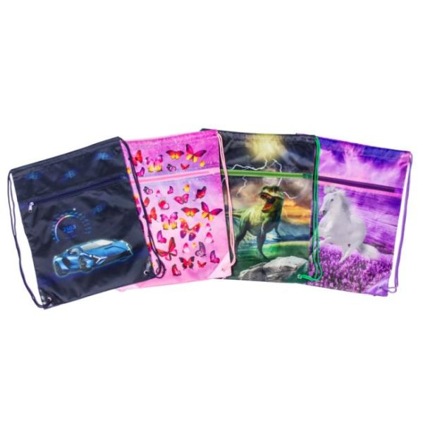 Vrecko na prezuvky DONAU, mix 5 farieb, 8 ks 