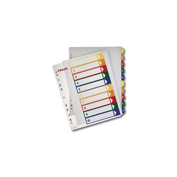Plastový rozraďovač Esselte potlačiteľný 1-10 maxi 