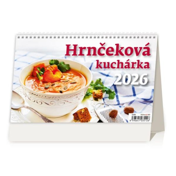 Stolový kalendár riadkový 22,6x13,9 cm - Hrnčeková kuchárka 2026 