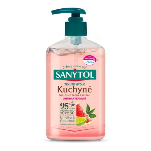 Sanytol tekuté mydlo antibakteriálne, 250 ml, pre odstránenie zápachu z rúk 