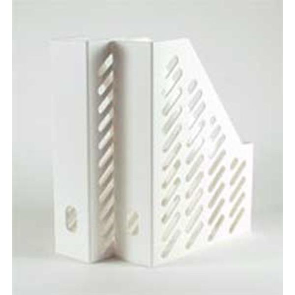 Stojan na časopisy KLASSIK biely 2ks 