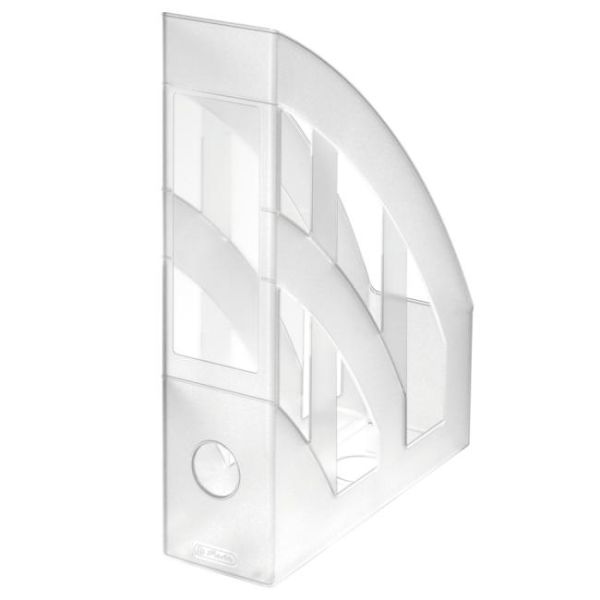 Stojan na časopisy Herlitz transparentný matný 