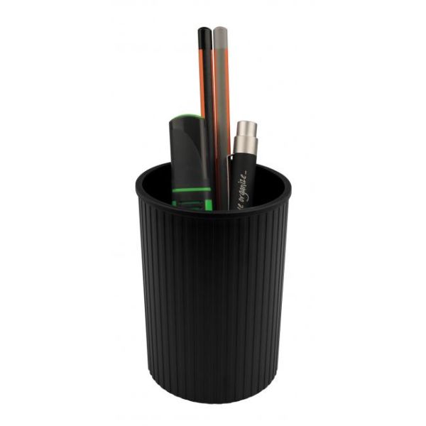 Pohárik na perá Helit Linear čierny 