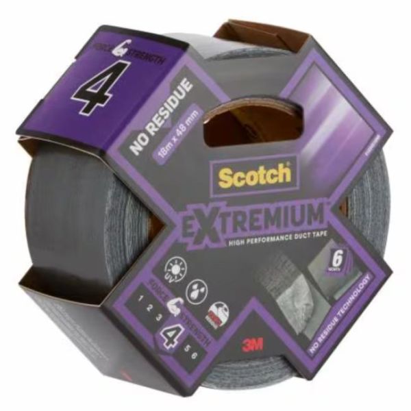 Opravná páska Scotch, Extremium, NO RESIDUE, vysokovýkonná, 48mm x 18,2m Vysokoúčinná lepiaca páska Scotch® Extremium™ NO RESIDU