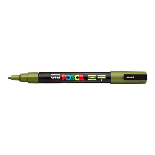 Popisovač uni POSCA PC-3M khaki zelený 