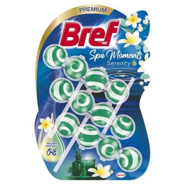 Bref WC závesný blok tuhý Wellness Serenity 3x50g 