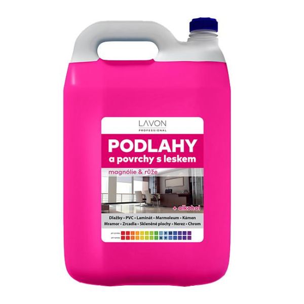 LAVON čistič na podlahy a povrchy s leskom magnólia a ruža 5 l 