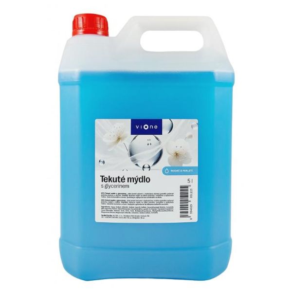 Tekuté mydlo Vione s perleťou, modré MORE 5l ľahčený kanister 