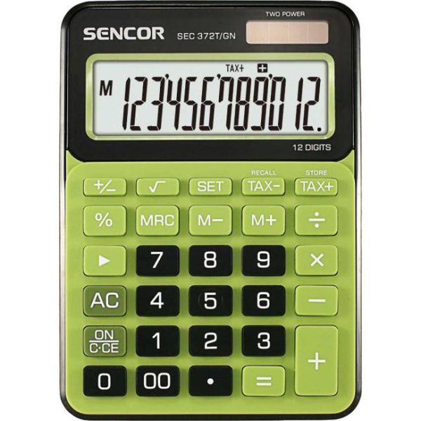 Kalkulačka Sencor SEC 372T/BU zelená 