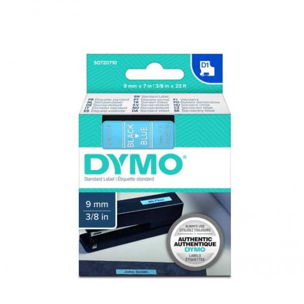 Samolepiaca páska Dymo D1 9 mm modrá/čierna 