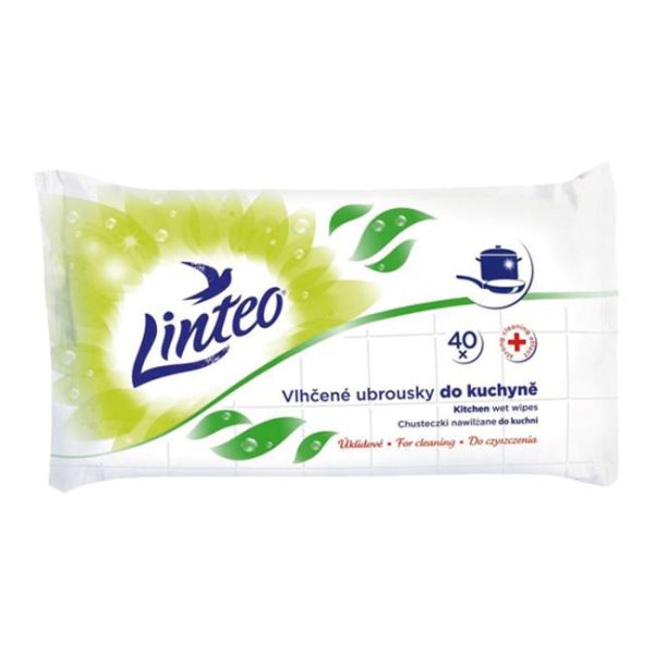 Vlhčené obrúsky Linteo do kuchyne, 40 ks 